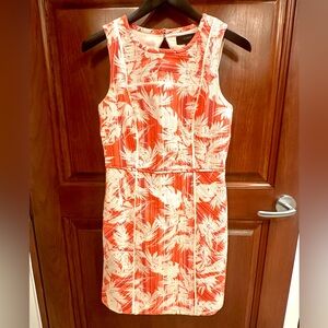 J. Crew Red and White Sleeveless Dress